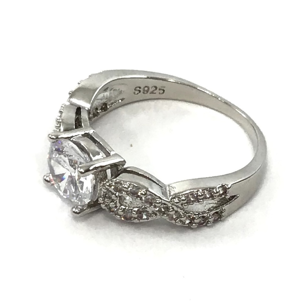 NEW 925 Sterling Silver 1.5  Cubic Zirconia Ring Size Size 8 - Picture 8 of 8
